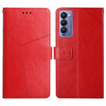 HT01 Cassa del telefono di cuoio di vibrazione del modello a forma di Y, For Tecno Camon 17 Pro, For Tecno Camon 17P, For Tecno Camon 18i, For Tecno Camon 18P