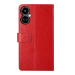 HT01 Cassa del telefono di cuoio di vibrazione del modello a forma di Y, For Tecno Camon 19 4G, For Tecno Camon 19 Pro 4G/5G, For Tecno Pova 2, For Tecno Spark 8