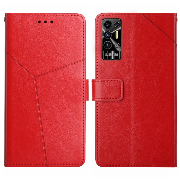 HT01 Cassa del telefono di cuoio di vibrazione del modello a forma di Y, For Tecno Camon 19 4G, For Tecno Camon 19 Pro 4G/5G, For Tecno Pova 2, For Tecno Spark 8