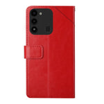 HT01 Cassa del telefono di cuoio di vibrazione del modello a forma di Y, For Tecno Spark Go 2022