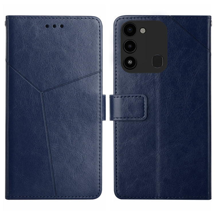 HT01 Cassa del telefono di cuoio di vibrazione del modello a forma di Y, For Tecno Spark Go 2022