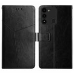 HT01 Cassa del telefono di cuoio di vibrazione del modello a forma di Y, For Tecno Spark Go 2022