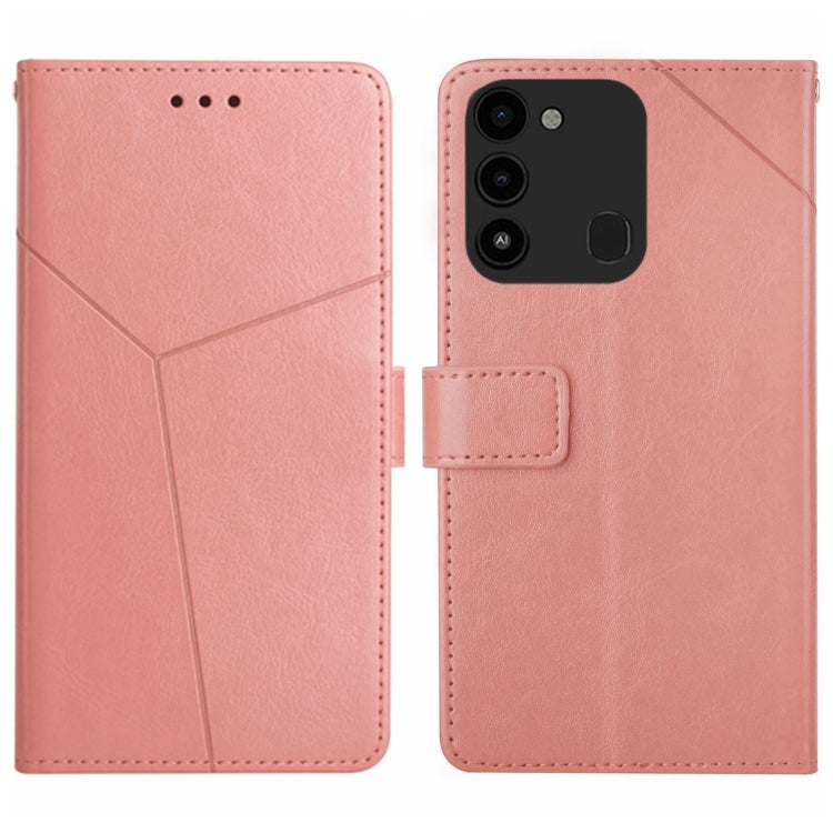HT01 Cassa del telefono di cuoio di vibrazione del modello a forma di Y, For Tecno Spark Go 2022