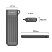 Custodia SSD SATA ORICO-USB3.1 Gen1 Type-C 6Gbps M.2