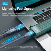 Custodia SSD SATA ORICO-USB3.1 Gen1 Type-C 6Gbps M.2