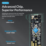 Custodia SSD SATA ORICO-USB3.1 Gen1 Type-C 6Gbps M.2