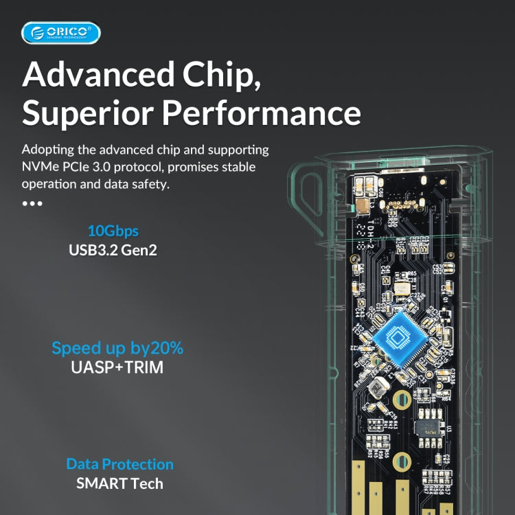 Custodia SSD SATA ORICO-USB3.1 Gen1 Type-C 6Gbps M.2