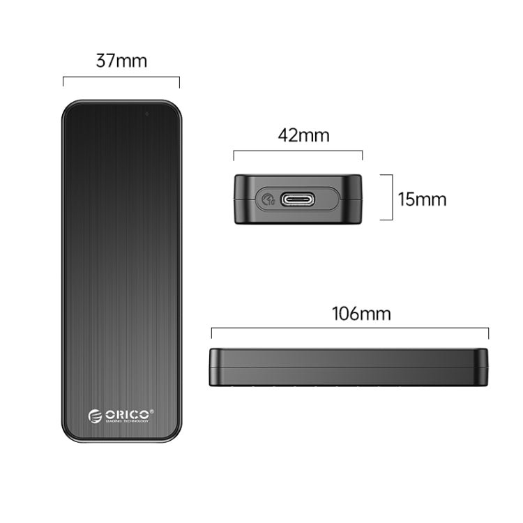Custodia SSD M.2 SATA USB 3.1 Gen1 Type-C 6Gbps 2TB Nero