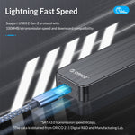 Custodia SSD M.2 SATA USB 3.1 Gen1 Type-C 6Gbps 2TB Nero