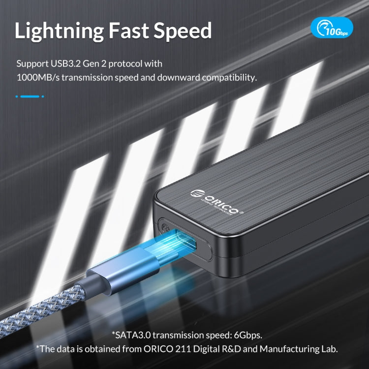 Custodia SSD M.2 SATA USB 3.1 Gen1 Type-C 6Gbps 2TB Nero