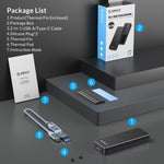 Custodia SSD M.2 SATA USB 3.1 Gen1 Type-C 6Gbps 2TB Nero