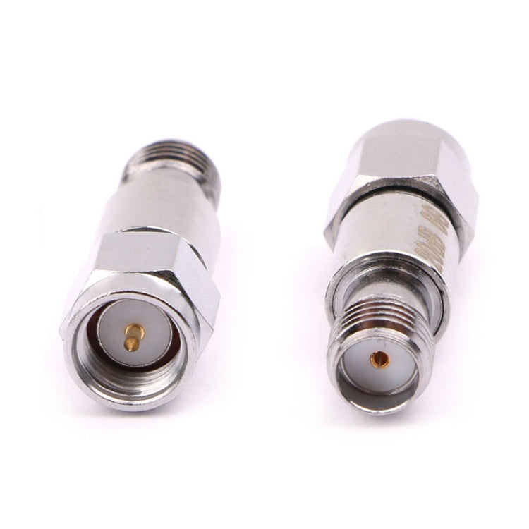 Attenuatore SMA DC-6GHz Connettori fissi coassiali SMA, 1dBi, 2dBi, 3dBi, 5dBi, 6dBi, 8dBi, 9dBi, 10dBi, 15dBi, 25dBi, 30dBi, 40dBi, 50dBi, 60dBi