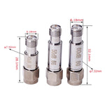Attenuatore SMA DC-6GHz Connettori fissi coassiali SMA, 1dBi, 2dBi, 3dBi, 5dBi, 6dBi, 8dBi, 9dBi, 10dBi, 15dBi, 25dBi, 30dBi, 40dBi, 50dBi, 60dBi