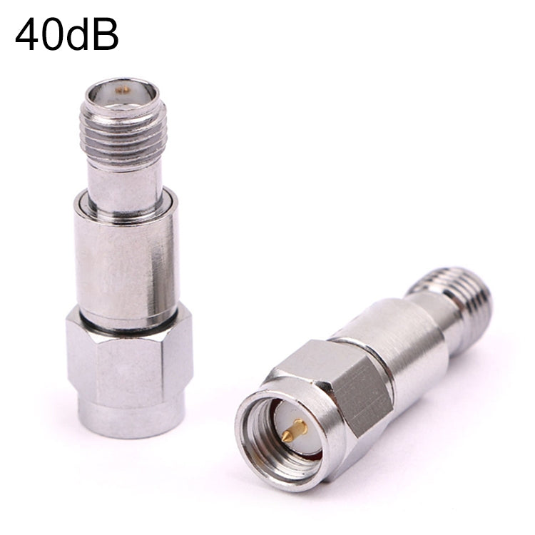Attenuatore SMA DC-6GHz Connettori fissi coassiali SMA, 1dBi, 2dBi, 3dBi, 5dBi, 6dBi, 8dBi, 9dBi, 10dBi, 15dBi, 25dBi, 30dBi, 40dBi, 50dBi, 60dBi