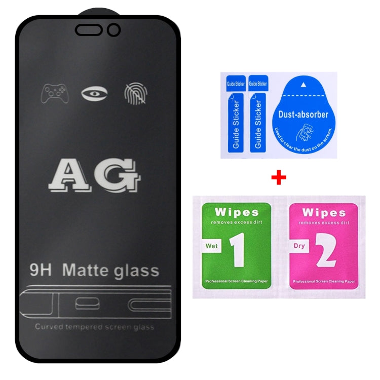 Pellicola in vetro temperato a copertura totale satinata opaca AG, For iPhone 14 Pro (1 PC), For iPhone 14 Pro Max (1 PC)