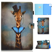 Custodia in pelle piatta sinistra e destra in TPU con filo da cucito con funzione sleep e slot per schede e fibbia Striscia antiscivolo e copri penna, For iPad Pro 11 2020
