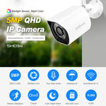 SriHome SH034 5.0MP Mini Dual 2.4 / 5G WiFi Esterna Impermeabile Video Sorveglianza Colore Visione Notturna Sicurezza CCTV Cam, US Plug, EU Plug, UK Plug, AU Plug