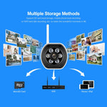 SriHome SH034 5.0MP Mini Dual 2.4 / 5G WiFi Esterna Impermeabile Video Sorveglianza Colore Visione Notturna Sicurezza CCTV Cam, US Plug, EU Plug, UK Plug, AU Plug