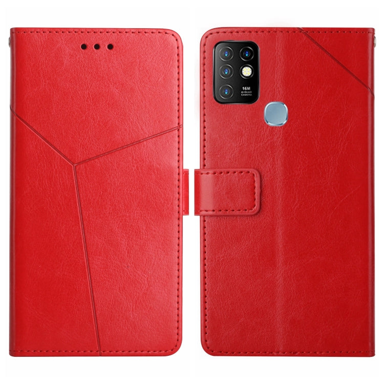 HT01 Cassa del telefono di cuoio di vibrazione del modello a forma di Y, For Infinix Hot 10, For Infinix Hot 10i/Smart 5 Pro, For Infinix Hot 10s/10T, For Infinix Hot 11