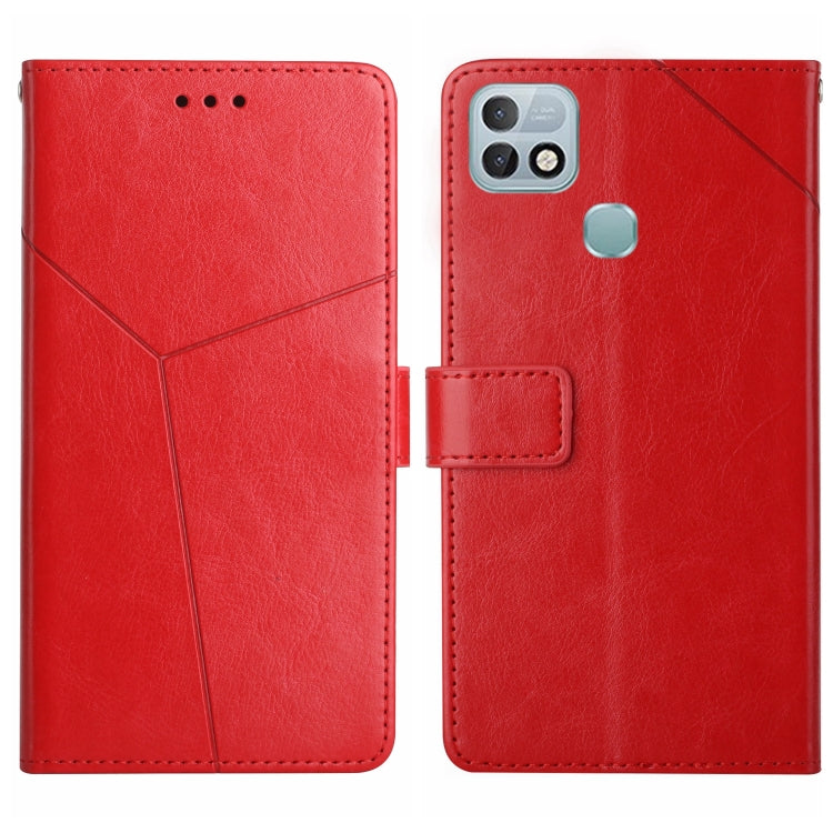 HT01 Cassa del telefono di cuoio di vibrazione del modello a forma di Y, For Infinix Hot 10, For Infinix Hot 10i/Smart 5 Pro, For Infinix Hot 10s/10T, For Infinix Hot 11