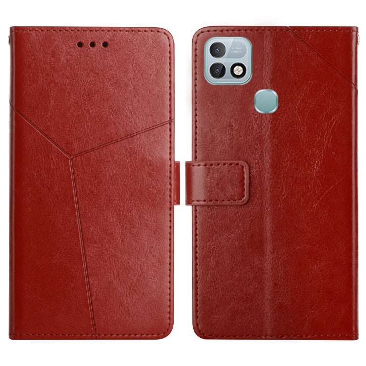 HT01 Cassa del telefono di cuoio di vibrazione del modello a forma di Y, For Infinix Hot 10, For Infinix Hot 10i/Smart 5 Pro, For Infinix Hot 10s/10T, For Infinix Hot 11