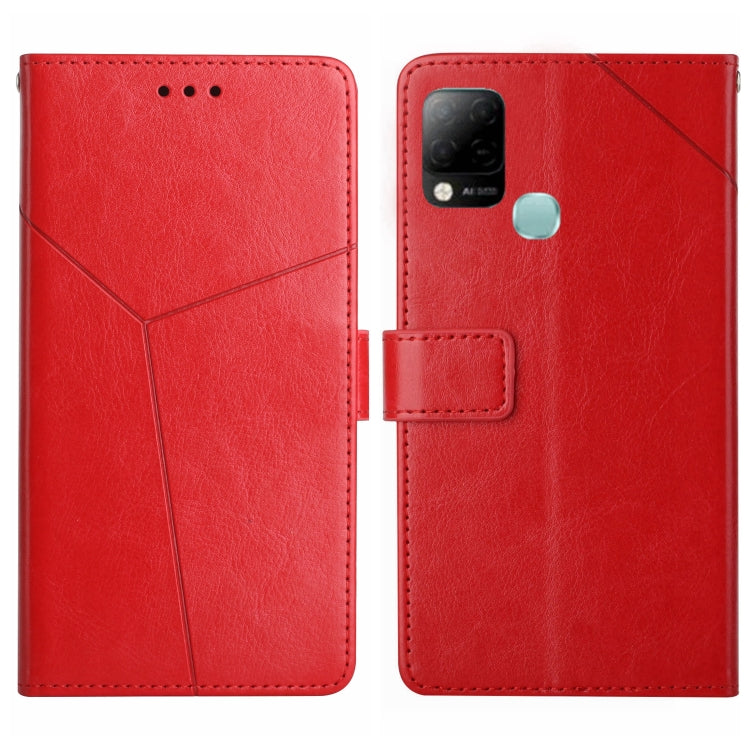 HT01 Cassa del telefono di cuoio di vibrazione del modello a forma di Y, For Infinix Hot 10, For Infinix Hot 10i/Smart 5 Pro, For Infinix Hot 10s/10T, For Infinix Hot 11