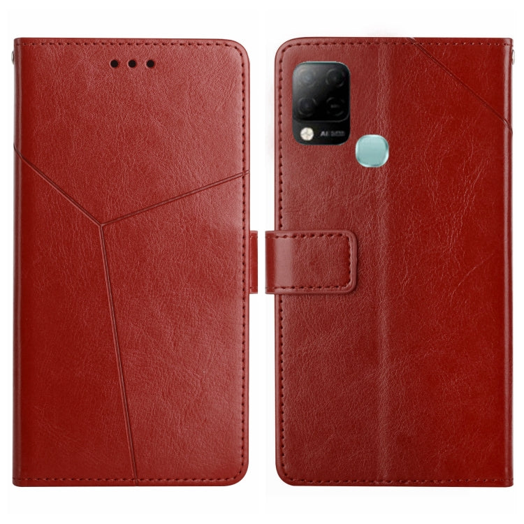 HT01 Cassa del telefono di cuoio di vibrazione del modello a forma di Y, For Infinix Hot 10, For Infinix Hot 10i/Smart 5 Pro, For Infinix Hot 10s/10T, For Infinix Hot 11