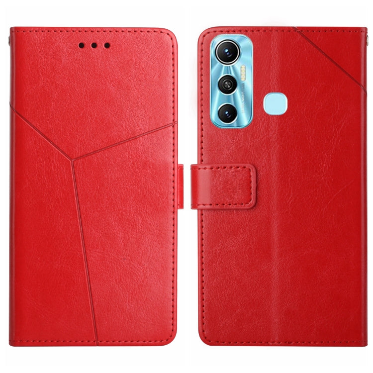 HT01 Cassa del telefono di cuoio di vibrazione del modello a forma di Y, For Infinix Hot 10, For Infinix Hot 10i/Smart 5 Pro, For Infinix Hot 10s/10T, For Infinix Hot 11