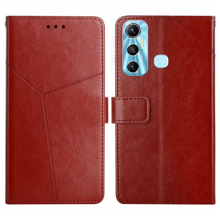 HT01 Cassa del telefono di cuoio di vibrazione del modello a forma di Y, For Infinix Hot 10, For Infinix Hot 10i/Smart 5 Pro, For Infinix Hot 10s/10T, For Infinix Hot 11