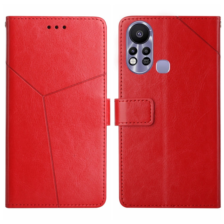 HT01 Cassa del telefono di cuoio di vibrazione del modello a forma di Y, For Infinix Hot 11s, For Infinix Hot 12, For Infinix Hot 12 Play, For Infinix Hot 12i
