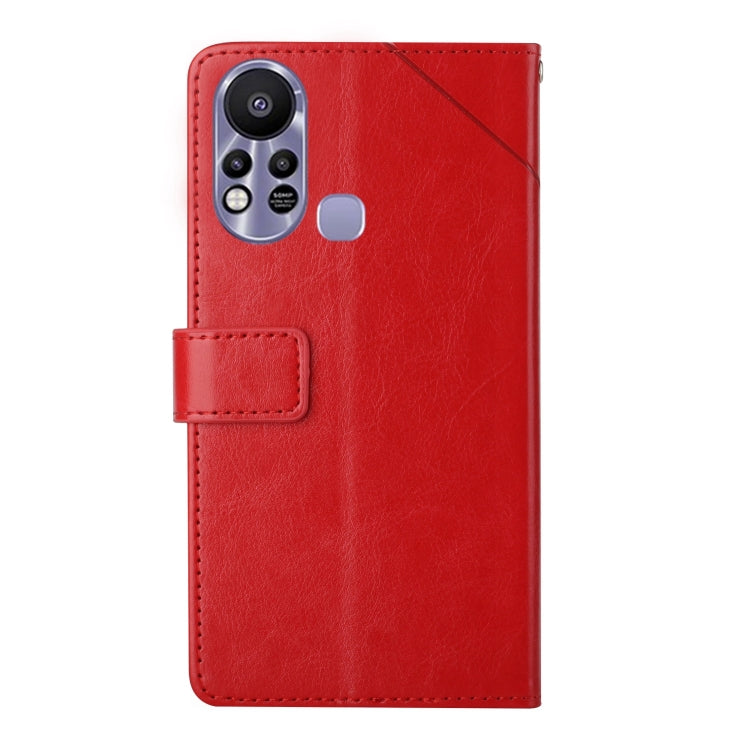 HT01 Cassa del telefono di cuoio di vibrazione del modello a forma di Y, For Infinix Hot 11s, For Infinix Hot 12, For Infinix Hot 12 Play, For Infinix Hot 12i