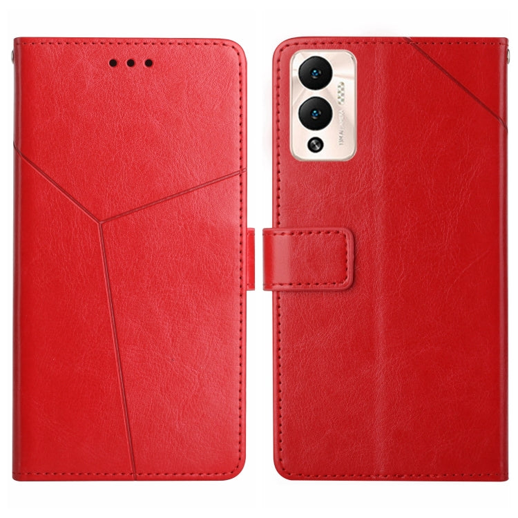 HT01 Cassa del telefono di cuoio di vibrazione del modello a forma di Y, For Infinix Hot 11s, For Infinix Hot 12, For Infinix Hot 12 Play, For Infinix Hot 12i