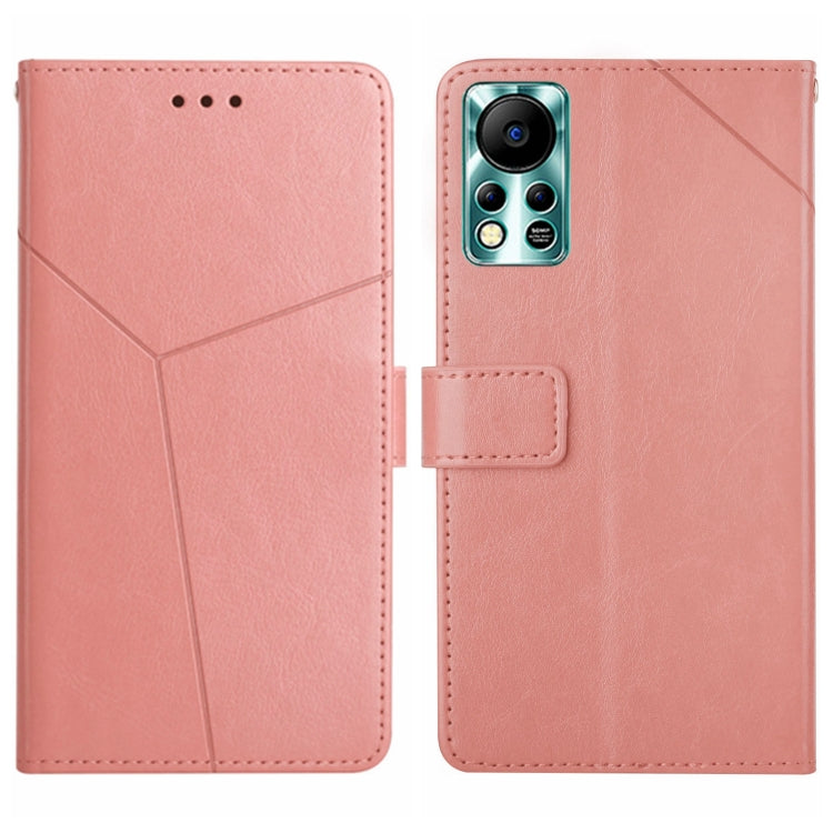 HT01 Cassa del telefono di cuoio di vibrazione del modello a forma di Y, For Infinix Hot 11s NFC, For Infinix Note 10, For Infinix Note 10 Pro, For Infinix Note 11