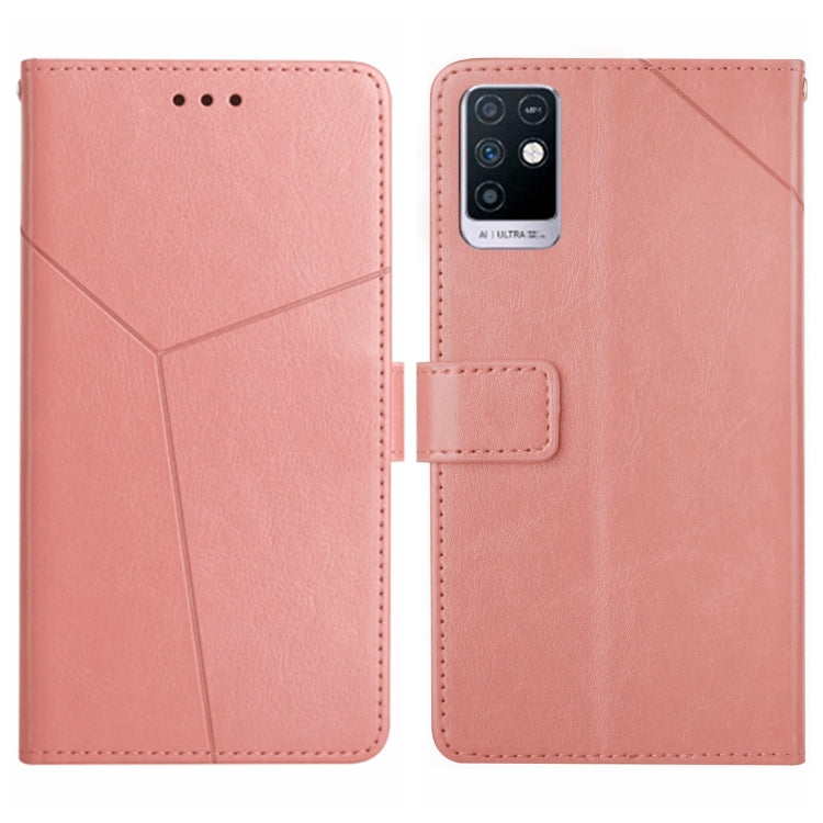 HT01 Cassa del telefono di cuoio di vibrazione del modello a forma di Y, For Infinix Hot 11s NFC, For Infinix Note 10, For Infinix Note 10 Pro, For Infinix Note 11