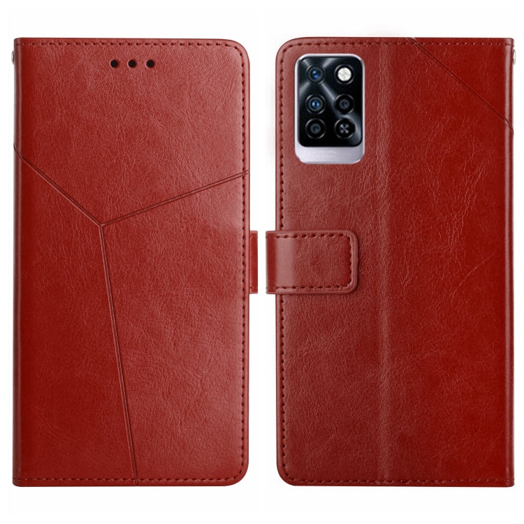 HT01 Cassa del telefono di cuoio di vibrazione del modello a forma di Y, For Infinix Hot 11s NFC, For Infinix Note 10, For Infinix Note 10 Pro, For Infinix Note 11