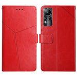 HT01 Cassa del telefono di cuoio di vibrazione del modello a forma di Y, For Infinix Hot 11s NFC, For Infinix Note 10, For Infinix Note 10 Pro, For Infinix Note 11