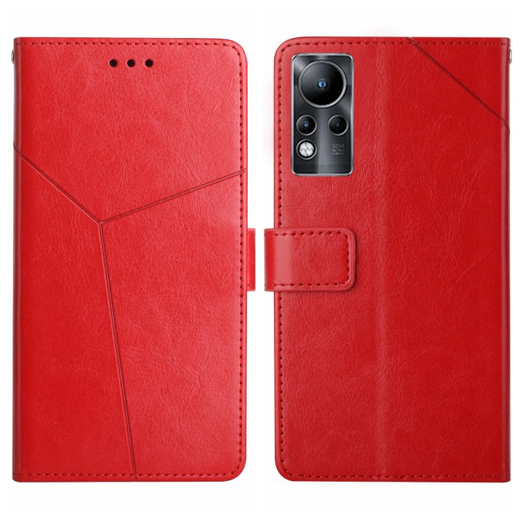 HT01 Cassa del telefono di cuoio di vibrazione del modello a forma di Y, For Infinix Hot 11s NFC, For Infinix Note 10, For Infinix Note 10 Pro, For Infinix Note 11