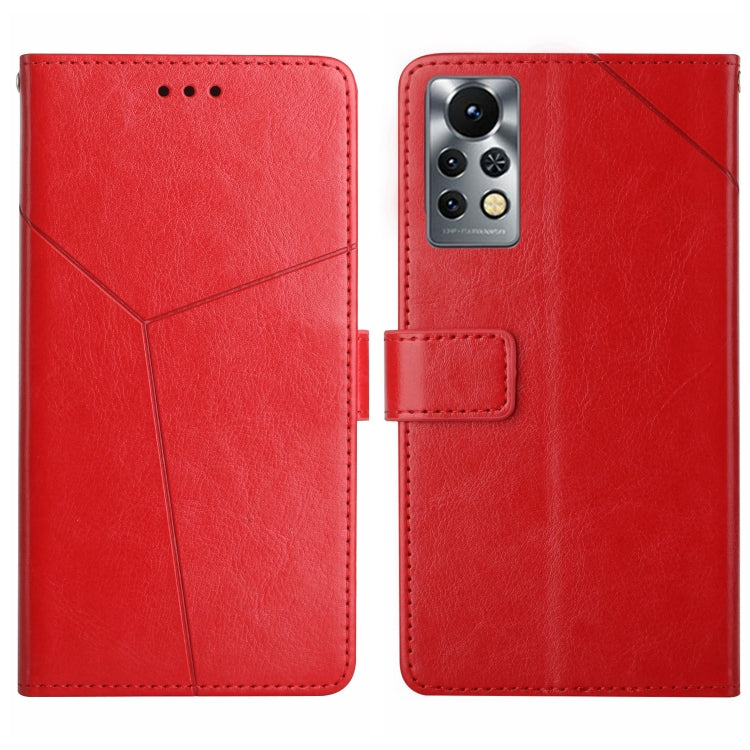HT01 Cassa del telefono di cuoio di vibrazione del modello a forma di Y, For Infinix Note 11 Pro, For Infinix Note 12 G96, For Infinix Smart 6