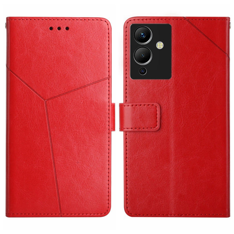 HT01 Cassa del telefono di cuoio di vibrazione del modello a forma di Y, For Infinix Note 11 Pro, For Infinix Note 12 G96, For Infinix Smart 6
