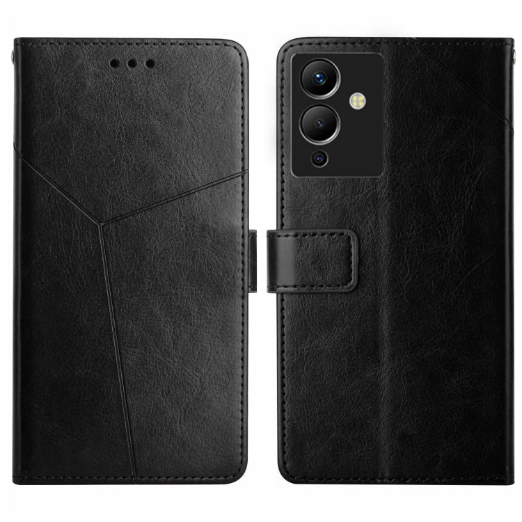 HT01 Cassa del telefono di cuoio di vibrazione del modello a forma di Y, For Infinix Note 11 Pro, For Infinix Note 12 G96, For Infinix Smart 6