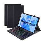 Custodia in pelle per tablet con tastiera Bluetooth staccabile con retroilluminazione AHW12-BS, AHW12-BS