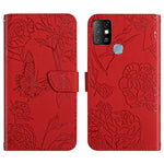 HT03 Cassa del telefono di cuoio di vibrazione impressa farfalla di sensibilità della pelle, For Infinix Hot 10, For Infinix Hot 10i/Smart 5 Pro, For Infinix Hot 10s/10T, For Infinix Hot 11