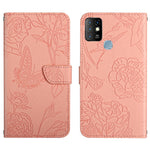 HT03 Cassa del telefono di cuoio di vibrazione impressa farfalla di sensibilità della pelle, For Infinix Hot 10, For Infinix Hot 10i/Smart 5 Pro, For Infinix Hot 10s/10T, For Infinix Hot 11