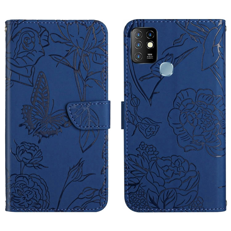 HT03 Cassa del telefono di cuoio di vibrazione impressa farfalla di sensibilità della pelle, For Infinix Hot 10, For Infinix Hot 10i/Smart 5 Pro, For Infinix Hot 10s/10T, For Infinix Hot 11