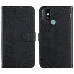 HT03 Cassa del telefono di cuoio di vibrazione impressa farfalla di sensibilità della pelle, For Infinix Hot 10, For Infinix Hot 10i/Smart 5 Pro, For Infinix Hot 10s/10T, For Infinix Hot 11