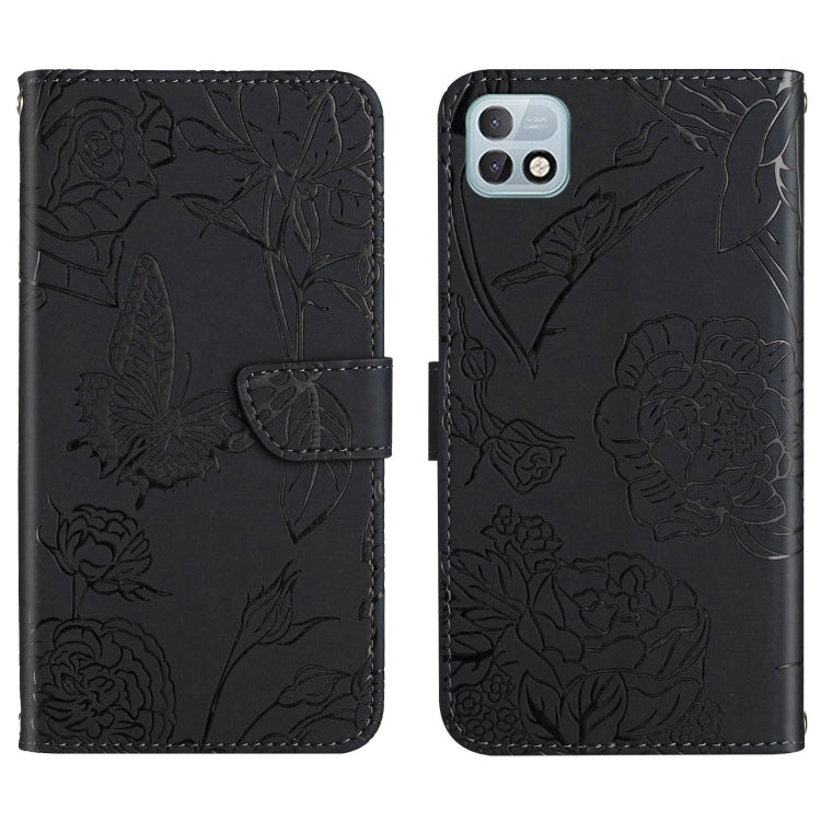 HT03 Cassa del telefono di cuoio di vibrazione impressa farfalla di sensibilità della pelle, For Infinix Hot 10, For Infinix Hot 10i/Smart 5 Pro, For Infinix Hot 10s/10T, For Infinix Hot 11