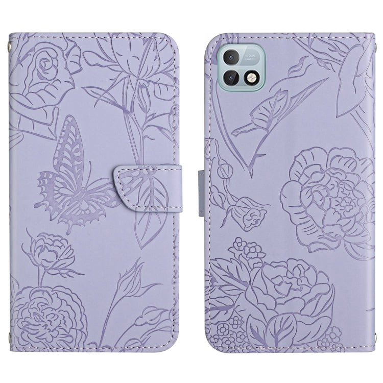 HT03 Cassa del telefono di cuoio di vibrazione impressa farfalla di sensibilità della pelle, For Infinix Hot 10, For Infinix Hot 10i/Smart 5 Pro, For Infinix Hot 10s/10T, For Infinix Hot 11