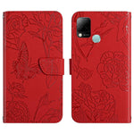 HT03 Cassa del telefono di cuoio di vibrazione impressa farfalla di sensibilità della pelle, For Infinix Hot 10, For Infinix Hot 10i/Smart 5 Pro, For Infinix Hot 10s/10T, For Infinix Hot 11