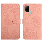 HT03 Cassa del telefono di cuoio di vibrazione impressa farfalla di sensibilità della pelle, For Infinix Hot 10, For Infinix Hot 10i/Smart 5 Pro, For Infinix Hot 10s/10T, For Infinix Hot 11