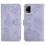 HT03 Cassa del telefono di cuoio di vibrazione impressa farfalla di sensibilità della pelle, For Infinix Hot 10, For Infinix Hot 10i/Smart 5 Pro, For Infinix Hot 10s/10T, For Infinix Hot 11